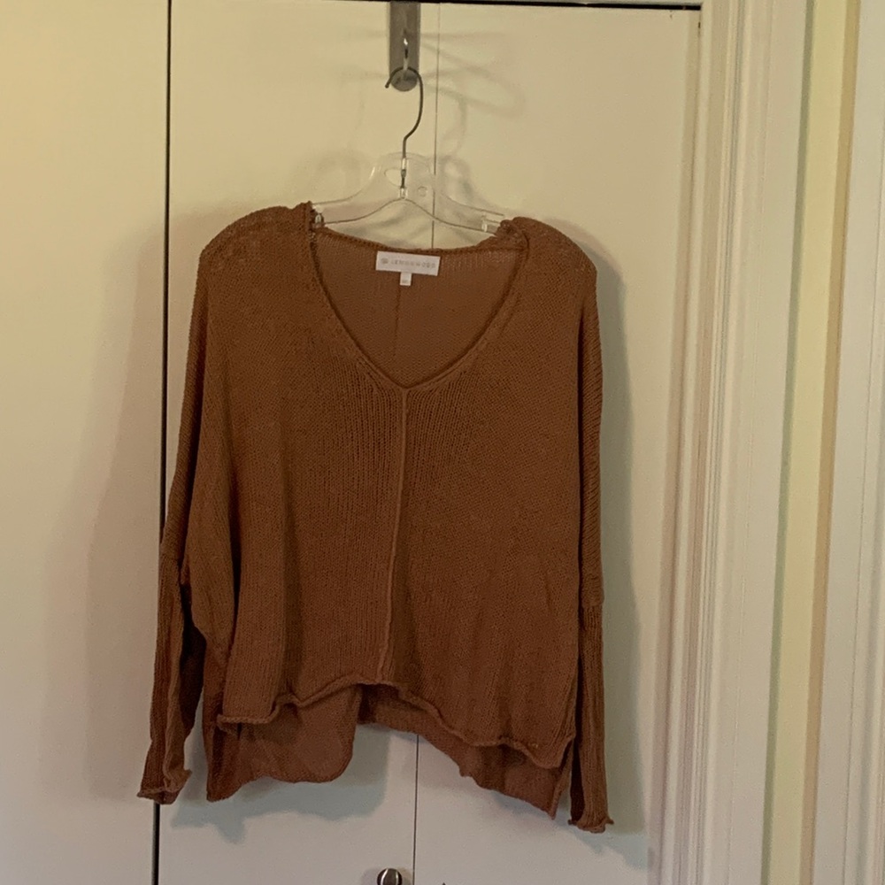Women's V-Neck Sweater - Brown